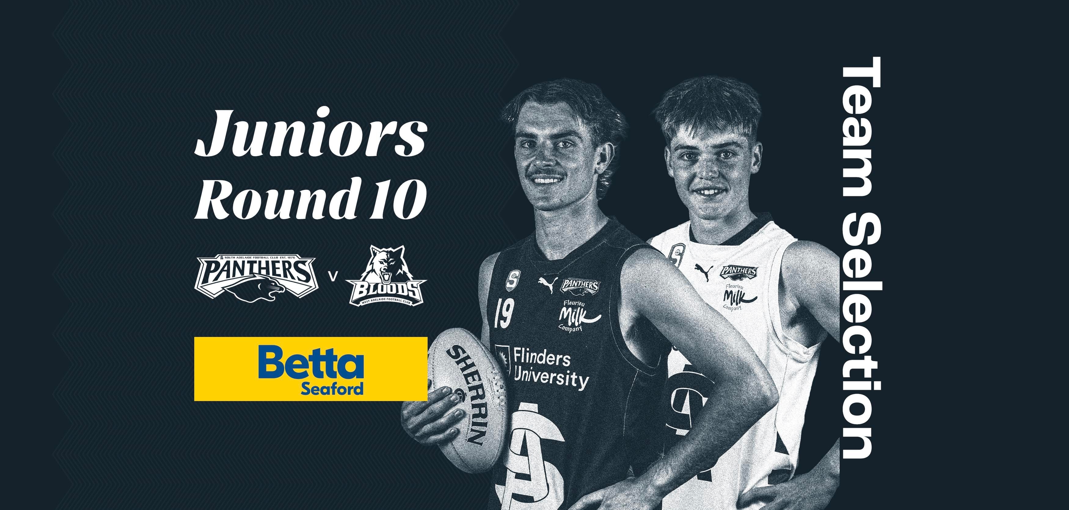 BETTA Team Selection: Juniors Round 10 v West BETTA Team Selection: Juniors Round 10 v West